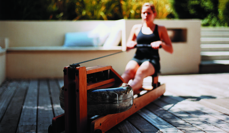 woman rowing